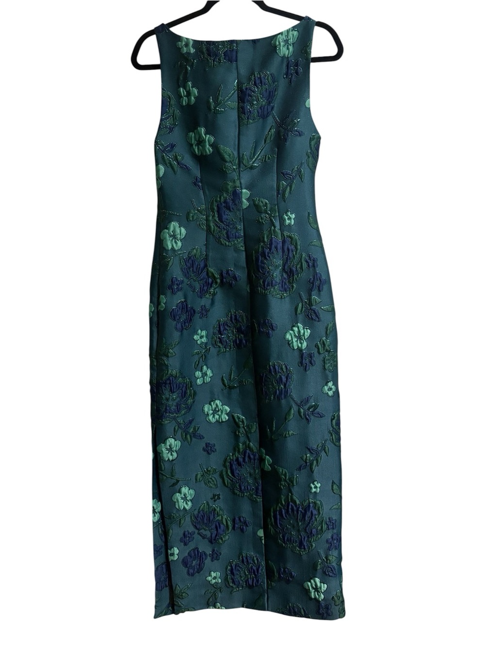 Arianne Elmy Easy Dress Monochrome Dark Green Floral Jacquard Midi Maxi NWT Sz 2 - Picture 9 of 14